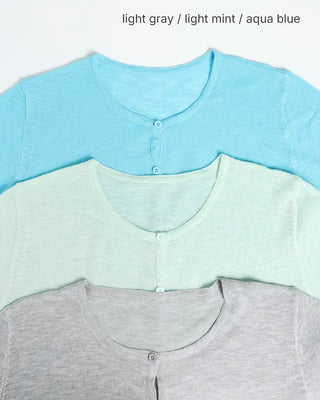 Cut-off hem viscose summer cardigan