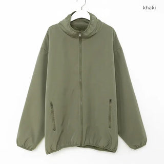 Zip-up nylon boa jacket
