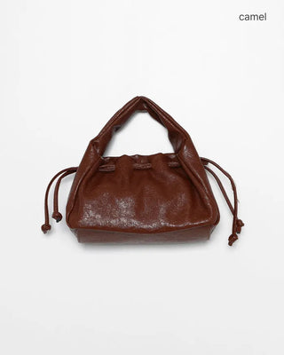 Gathered drawstring shoulder bag
