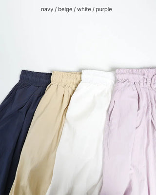 String Point Wide Easy Pants