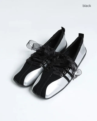 Ribbon ballemour point sneakers