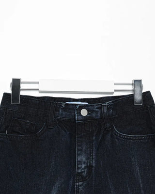 denim mini skirt
