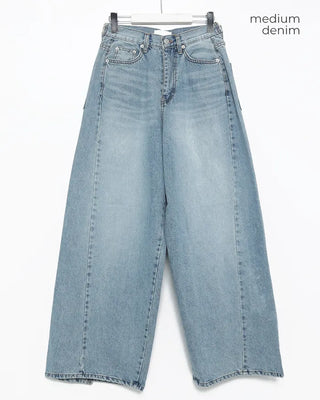 Back-unique center-seam double-pocket jeans