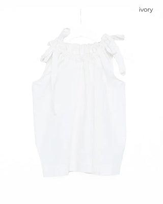 Neckline Ribbon Shoulder Blouse