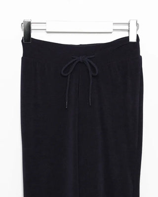 Pile waist wide rib bootcut pants