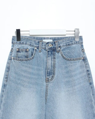 Semi-wide fit denim pants