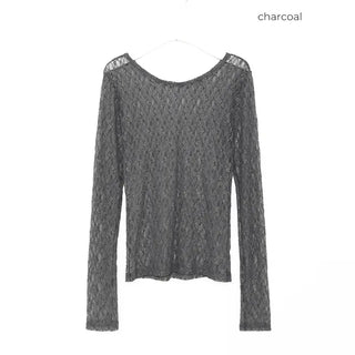 Lace long-sleeve T-shirt