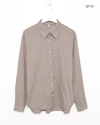 Loose-fit summer cotton shirt