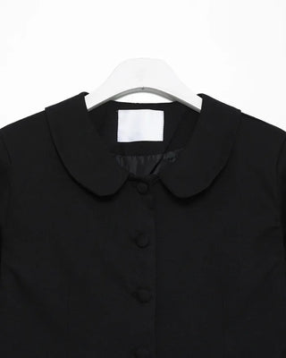 Round collar short jacket
