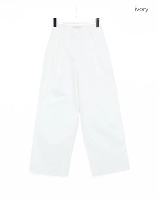 Basic pintuck cotton pants