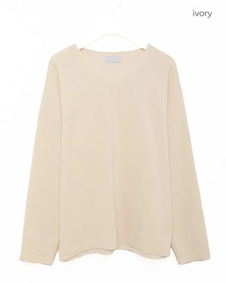 Brick V-neck knit