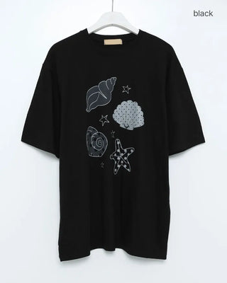 (Unisex) Printed Point Short-Sleeve T-Shirt