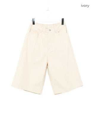 Corduroy back elastic Bermuda shorts