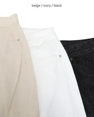(UNISEX) Wide Denim Pants