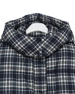 Checked Hooded Down Jacket