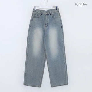 Vintage Washed Wide Denim Pants