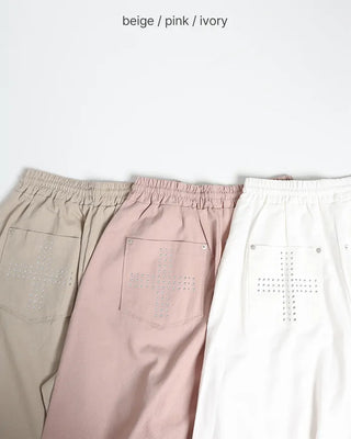 Pocket Cross Point Wide Pants
