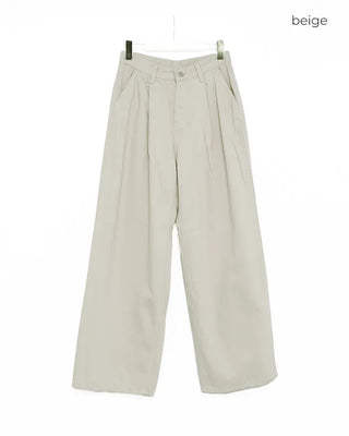 Cotton pleated pants