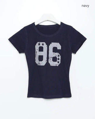 86 Numbering Slim T-Shirt