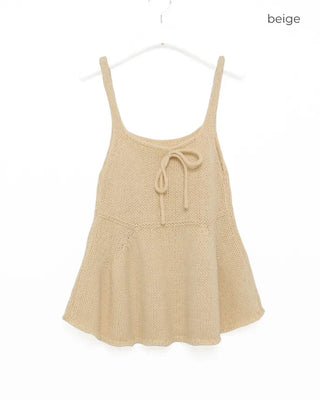 Ribbon string knit bustier