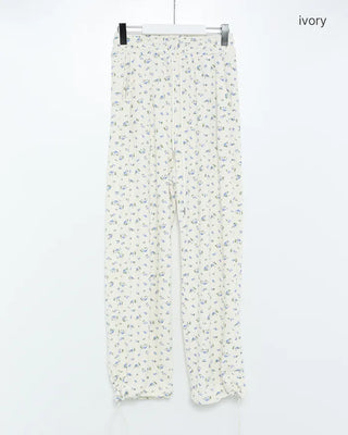 Flower Summer Waffle Easy Pants