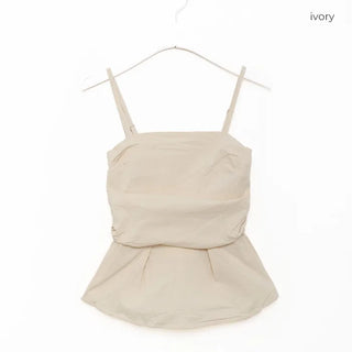 Drape Camisole Flare Peplum
