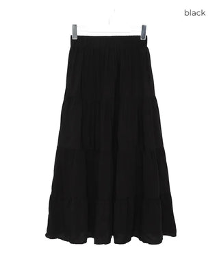 Tiered long skirt