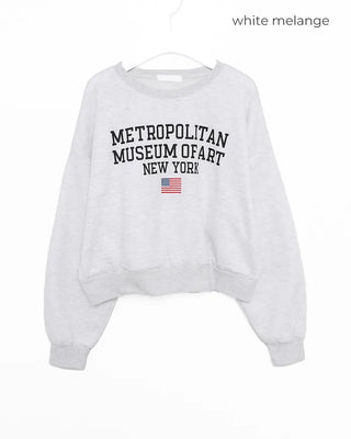 Brushed fleece USA lettering sweatshirt