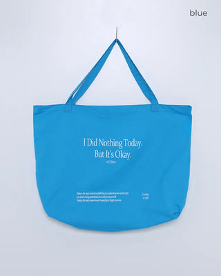 Lettering Square Big Tote Bag