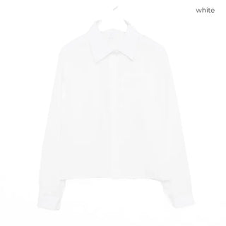 One-pocket cropped shirt
