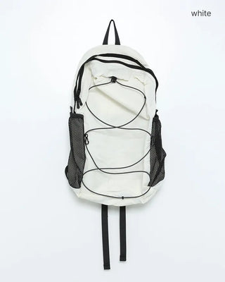 Nylon backpack with side pockets