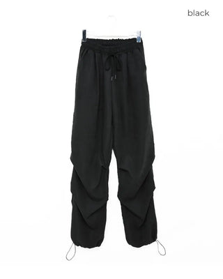 (Unisex) Washed Pintuck Wide Pants