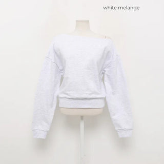 Simple off-shoulder sweatshirt