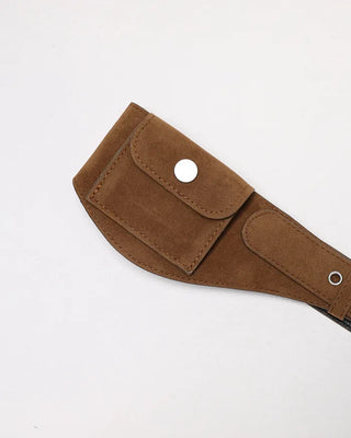 Suede mini pocket belt