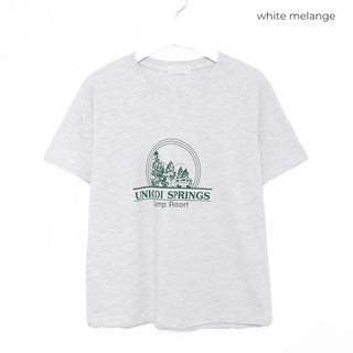 Printed cropped short-sleeved T-shirt