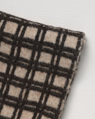 Big check fringe scarf