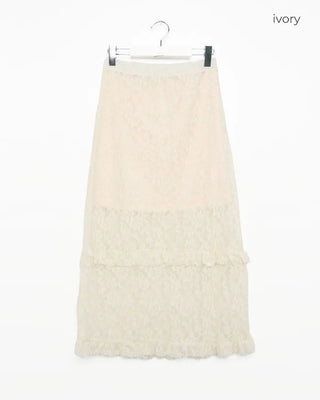 Lace long skirt