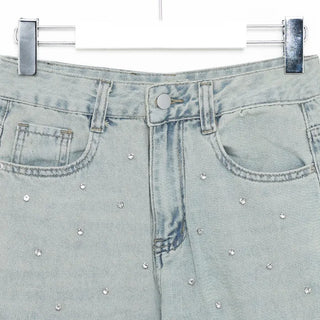 Cubic Wide Denim Pants