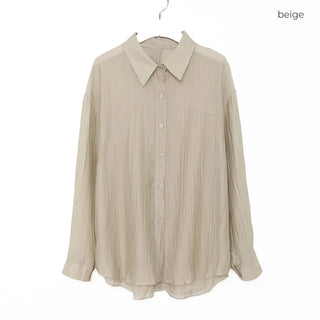 Back button sheer shirt