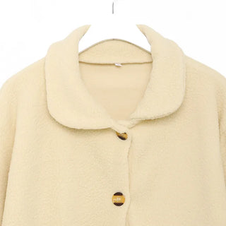 Round Collar Boucle Half Coat