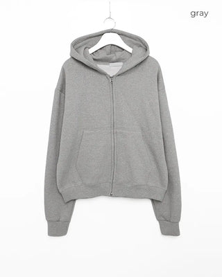 (Unisex) Double Zip Fleece-Lined Hoodie