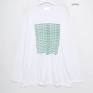 (Unisex) Point Graphic Lettering Long-Sleeve T-Shirt