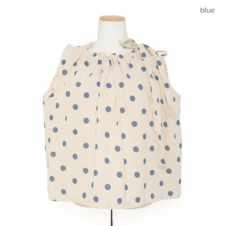 Polka Dot Ribbon Blouse