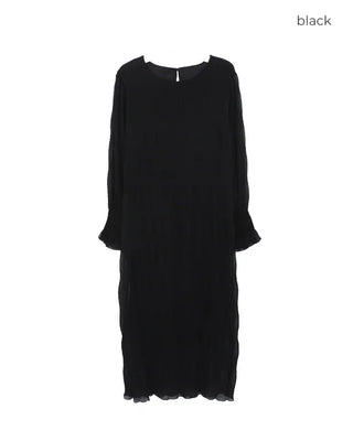 Chiffon pleated long dress