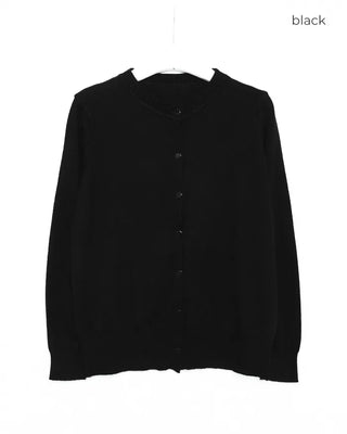 Round neck colorful cardigan