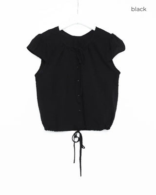 Puff Shirring Dot Blouse
