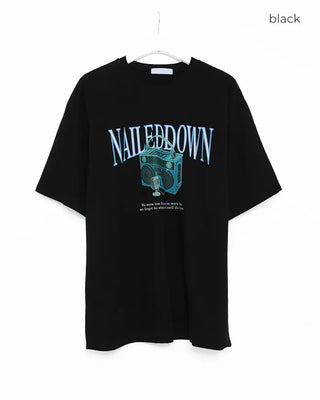 Camera print short-sleeved T-shirt