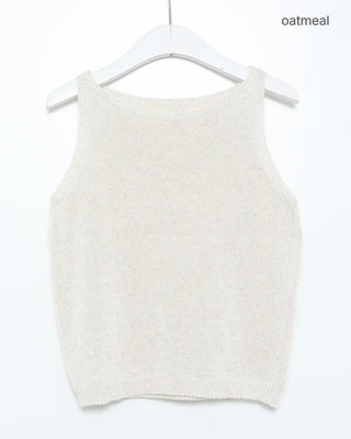 Summer knit sleeveless top