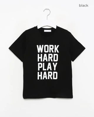 WORK Lettering Short-Sleeved T-Shirt