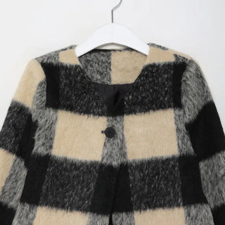 Checked cropped jacket